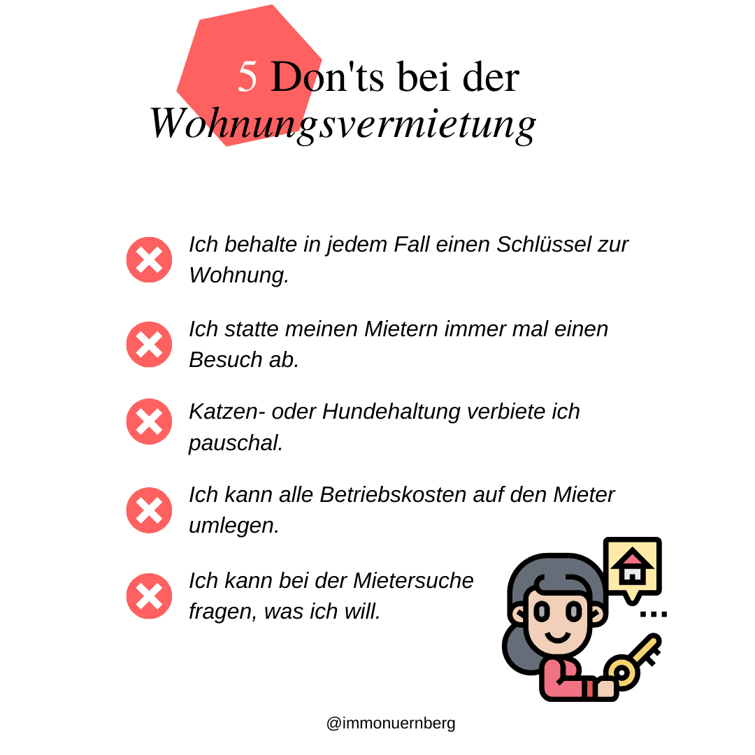 5 Don'ts bei der Vermietung