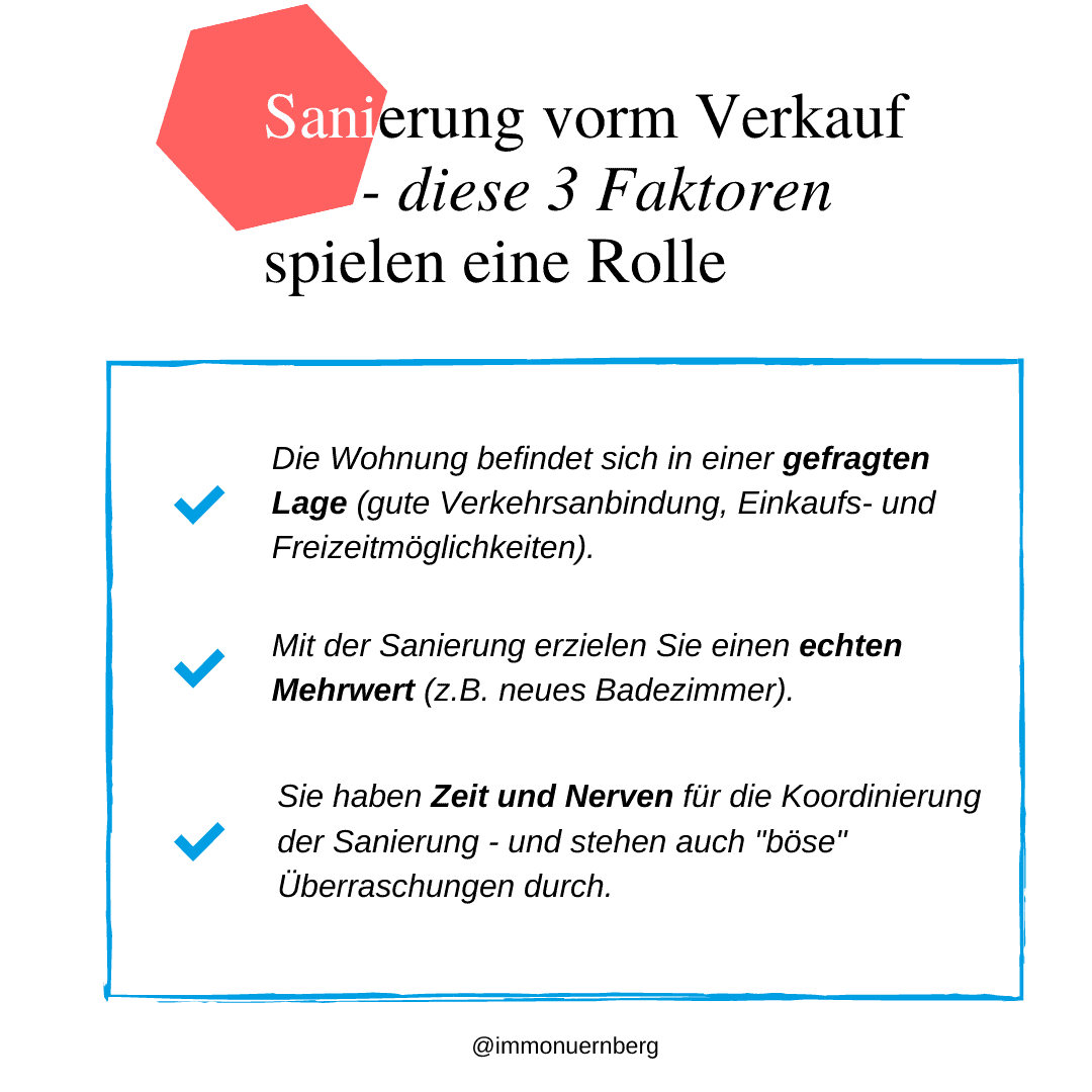 Sanierung vor dem Verkauf: Diese 3 Punkte sprechen dafür